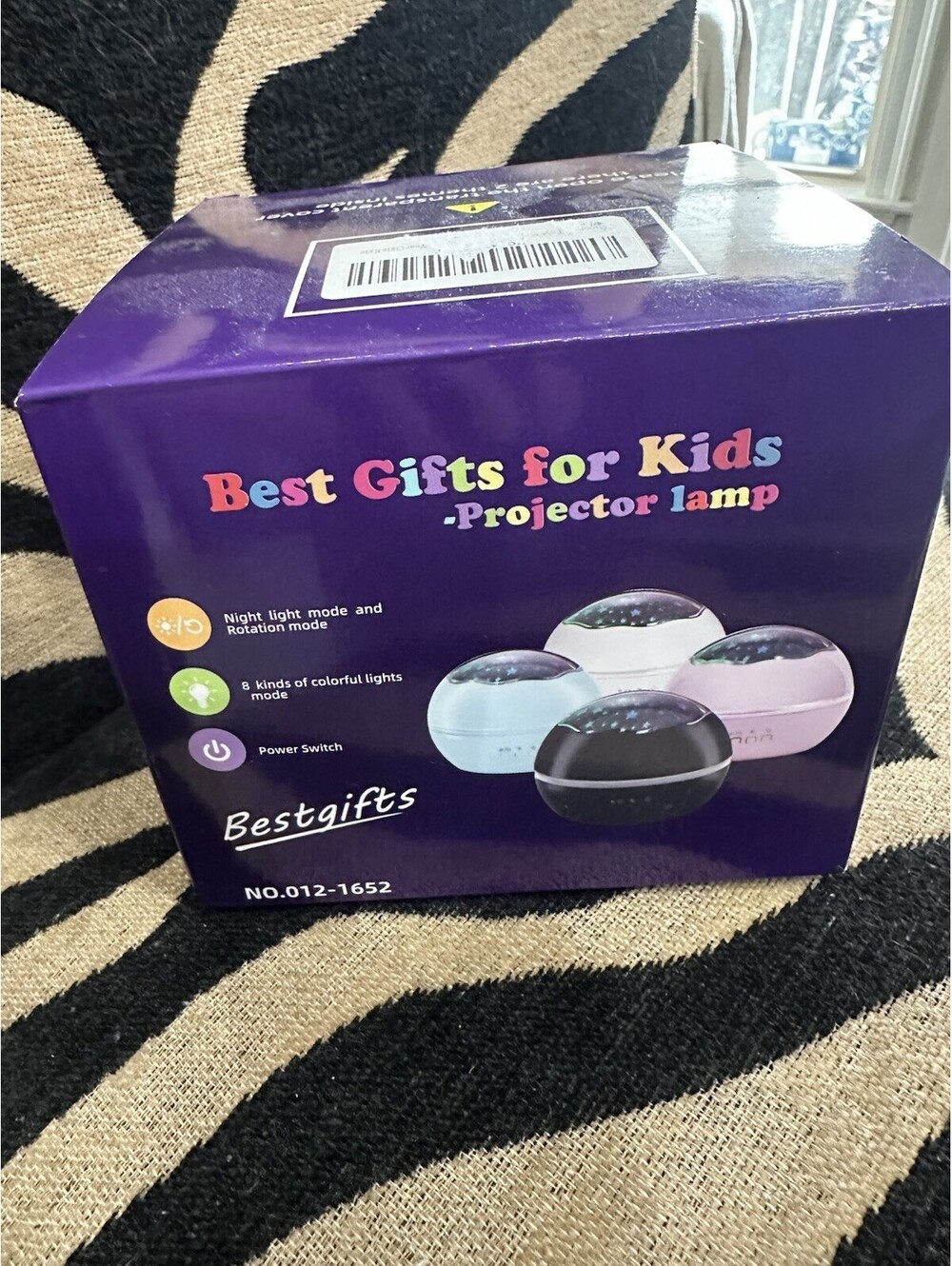 Bestgifts Kids Projector Lamp Night Light, Color Changing Rotating Head, Black